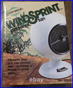 West Bend WindSprint Personal Fan 1980s Vintage MCM Retro Space Style NOS New