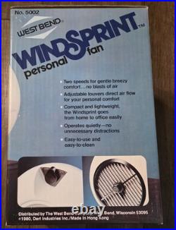 West Bend WindSprint Personal Fan 1980s Vintage MCM Retro Space Style NOS New