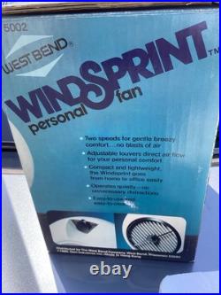 West Bend WindSprint Personal Fan 1980s Vintage MCM Retro Space Style NOS New