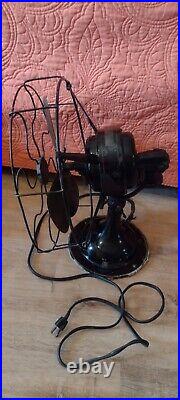 Western Electric Antique 13 Cage Oscillating/Tilting Fan 4-Brass Blades 3-Speed