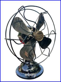 Western Electric List No. 7700 AC/DC 8 Desk Fan Circa 1920 PARTS READ