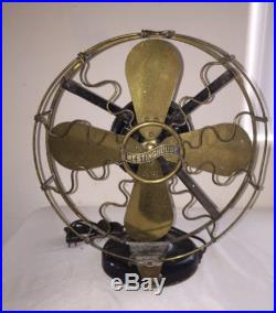 Westinghouse 12 antique brass Vane electric oscillating fan style 115675A Works