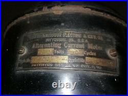 Westinghouse Antique 12 inch Brass Blade Fan Style 60677 Tank PAT. 1893-1906