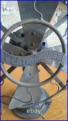 Westinghouse Antique Electric Fan Solid Brass/All Brass Body 8 Made In 1909