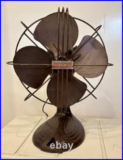 Westinghouse Electric Fan Pacemaker 10 Oscillating 4 Blades Rewired 30's Deco