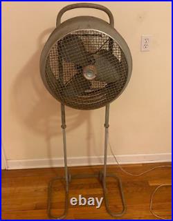 Westinghouse Mobilaire Vtg Industrial Metal Standing Fan Midcentury Modern 1950s