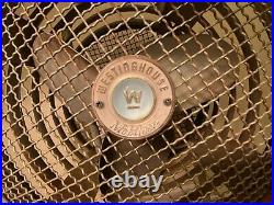 Westinghouse Mobilaire Vtg Industrial Metal Standing Fan Midcentury Modern 1950s