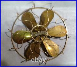 Westinghouse Vintage/Antique fan all Brass Cage with 6 wing Brass Blade