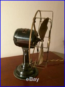 Westinghouse antique 8 inch brass desk fan Model 98928a vintage