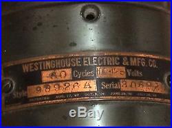 Westinghouse antique 8 inch brass desk fan gun metal color Model 98926a vintage