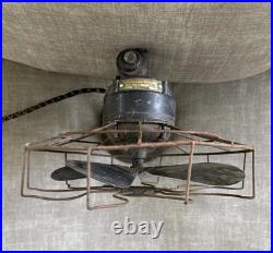 Whimsical Westinghouse 10 Brass Bladed Antique FanVintage Art Deco Shroud