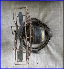 Whimsical Westinghouse 10 Brass Bladed Antique FanVintage Art Deco Shroud