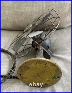 Whimsical Westinghouse 10 Brass Bladed Antique FanVintage Art Deco Shroud