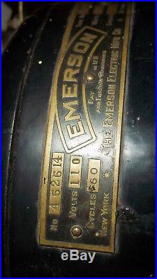 Working 1610 Antique Emerson Electric Fan Super Rare 6 Brass Blades 1906-07