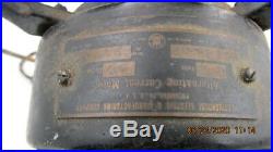 Working Vintage Antique Westinghouse 1914 6 Brass Blade Oscillating Fan AC 12