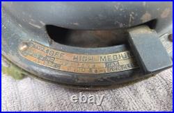 Working Vintage GE Brass Blade Fan Oscillating Type AOU S-Guard 1920s As-Found