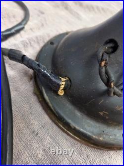 Working Vintage GE Brass Blade Fan Oscillating Type AOU S-Guard 1920s As-Found