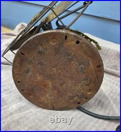 Working Vintage GE Brass Blade Fan Oscillating Type AOU S-Guard 1920s As-Found