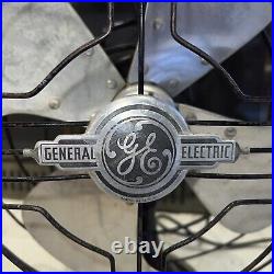 Working Vintage GE General Electric Vortalex Metal Cage Oscillating desk Fan
