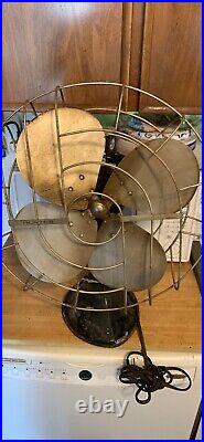 Working Vtg Hunter Zephair 16 Electric Oscillating 3 Speed Fan C. 265 Type C-16