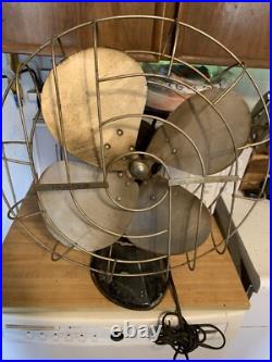 Working Vtg Hunter Zephair 16 Electric Oscillating 3 Speed Fan C. 265 Type C-16