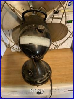 Working Vtg Hunter Zephair 16 Electric Oscillating 3 Speed Fan C. 265 Type C-16